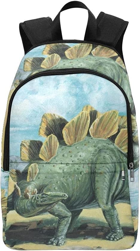 Grandkli Stegosaurus A Vegetarian Personalized Backpack for Boys Girls ,Custom Travel Backpack Bookbag Casual Bag Gift