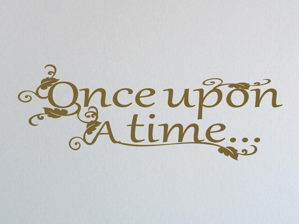 Vinylsay"Once Upon a time" Wall Decal, 33" x 12", Matte Gold