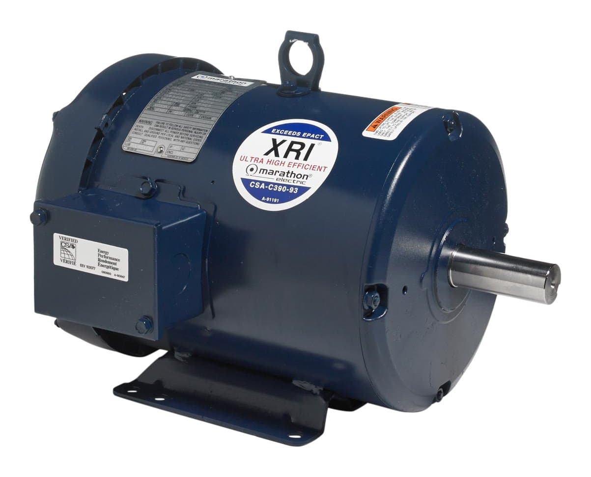 Marathon 215TTFW16001 General Purpose Motor, 3 Phase, TEFC, Rigid Base, Ball Bearing, 10 hp, 3600 RPM, 1 Speed, 230/460 VAC, 215T Frame