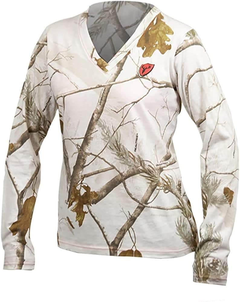 ScentBlocker Ladies L/S Shirt (Snow Camo, X-Large)