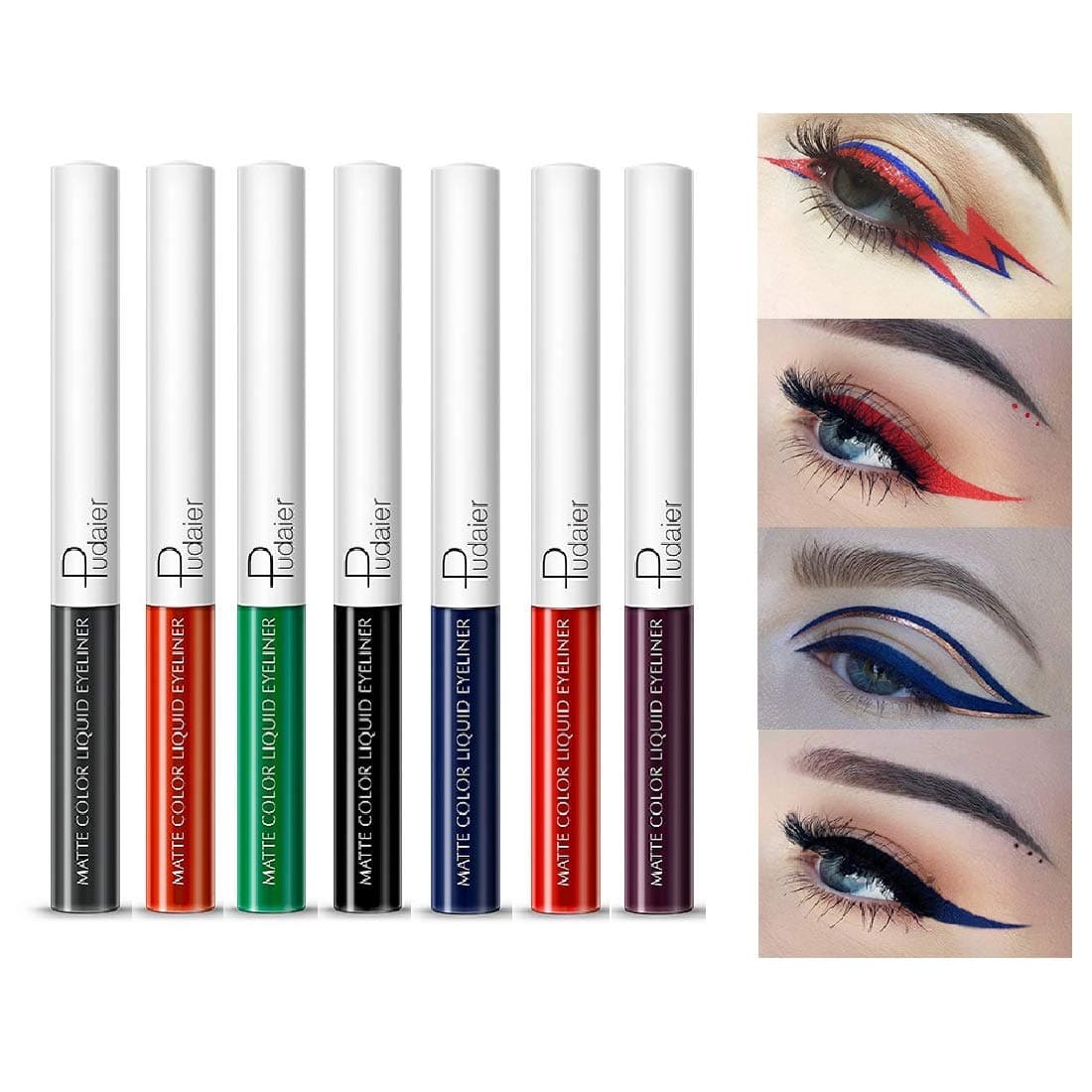 Matte Glitter Liquid Eyeliner Long Lasting Waterproof Sparkling Eyeliner Eye Shadow Pencil by Rechoo (HU)