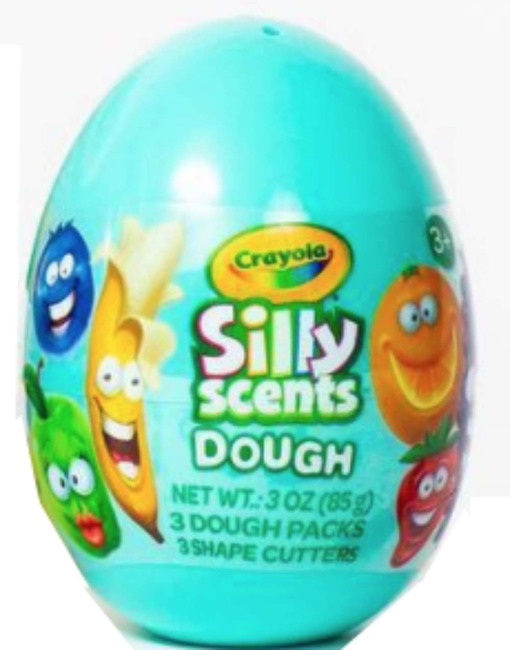 Crayola Silly Scents Dough Pastel Egg with 3 Dough Packs and 3 Shape Cutters