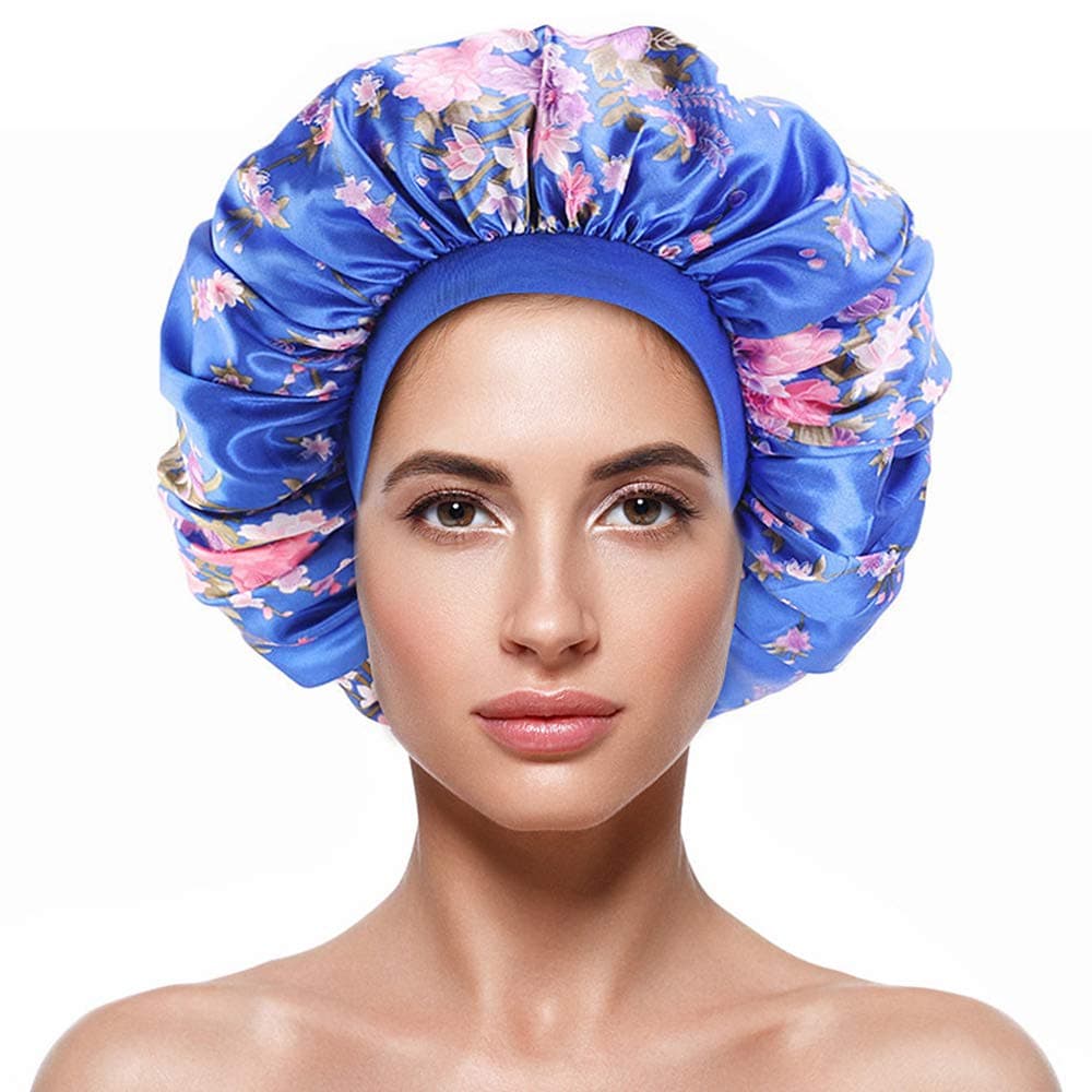 Satin Bonnet Silk Curly Natural Long Hair Sleep Cap Women Night Extra Large Oversized Headbands XL XXL