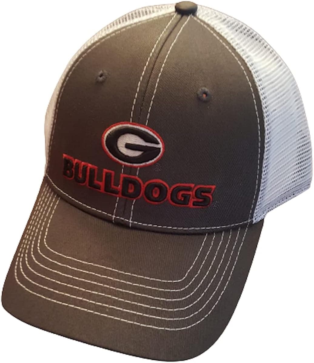 Fan Favorite Georgia Bulldogs Hat Adjustable Mesh Snapback Charcoal, One Size
