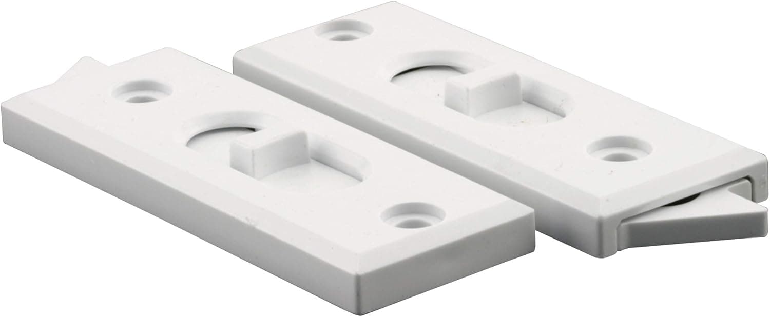 Prime-Line F 2627 Spring Loaded White Sliding Window Tilt Latch, 1-Pair