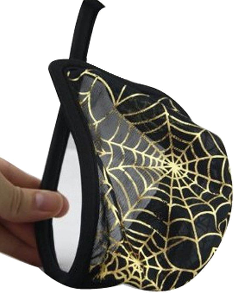 Men's C String Panty Underwear Animal Print Design One Size Fit Most (Black/spider Web Print)