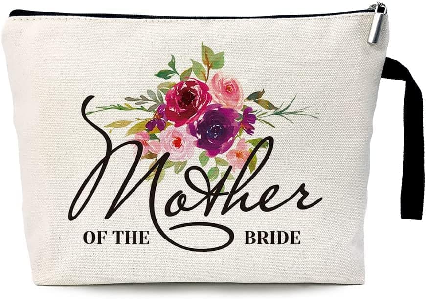 ZHANTUONE Cosmetic Bag,Mother of The Bride,Cosmetic Bag for Bride's Mother ,Mother of Bride Gifts for Wedding,Gifts for Engagement,Bridal Shower,Wedding Party Cosmetic Bag,Wedding Party Gifts