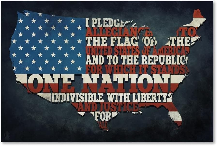 Patriotic by Lantern Press, 16x24-Inch Canvas Wall Art