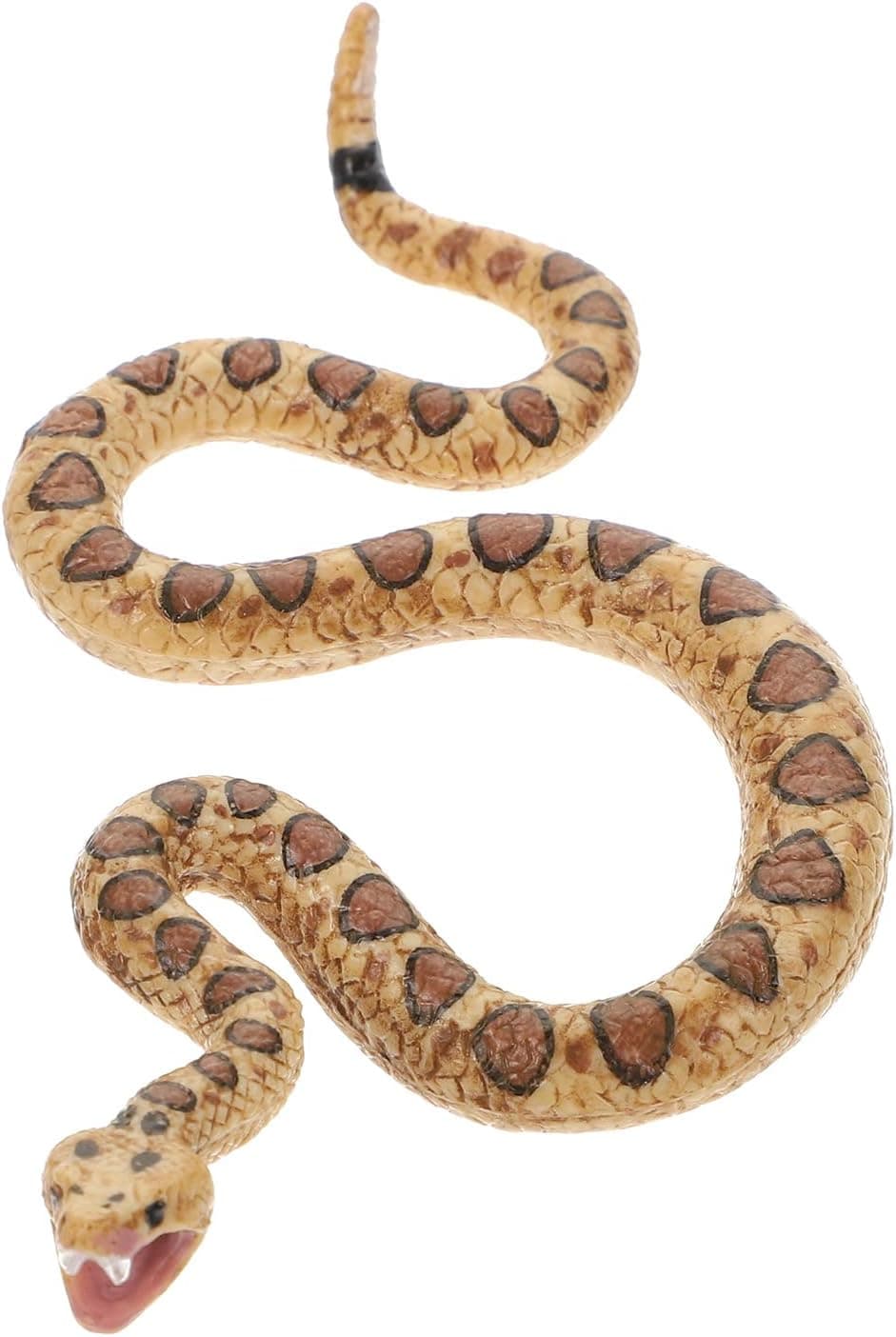 Toyvian Fake Snakes Toy- Rubber Plastic Snake Figure Rattlesnake Fake Snake Scare Birds and Squirrels for Halloween Prank Props