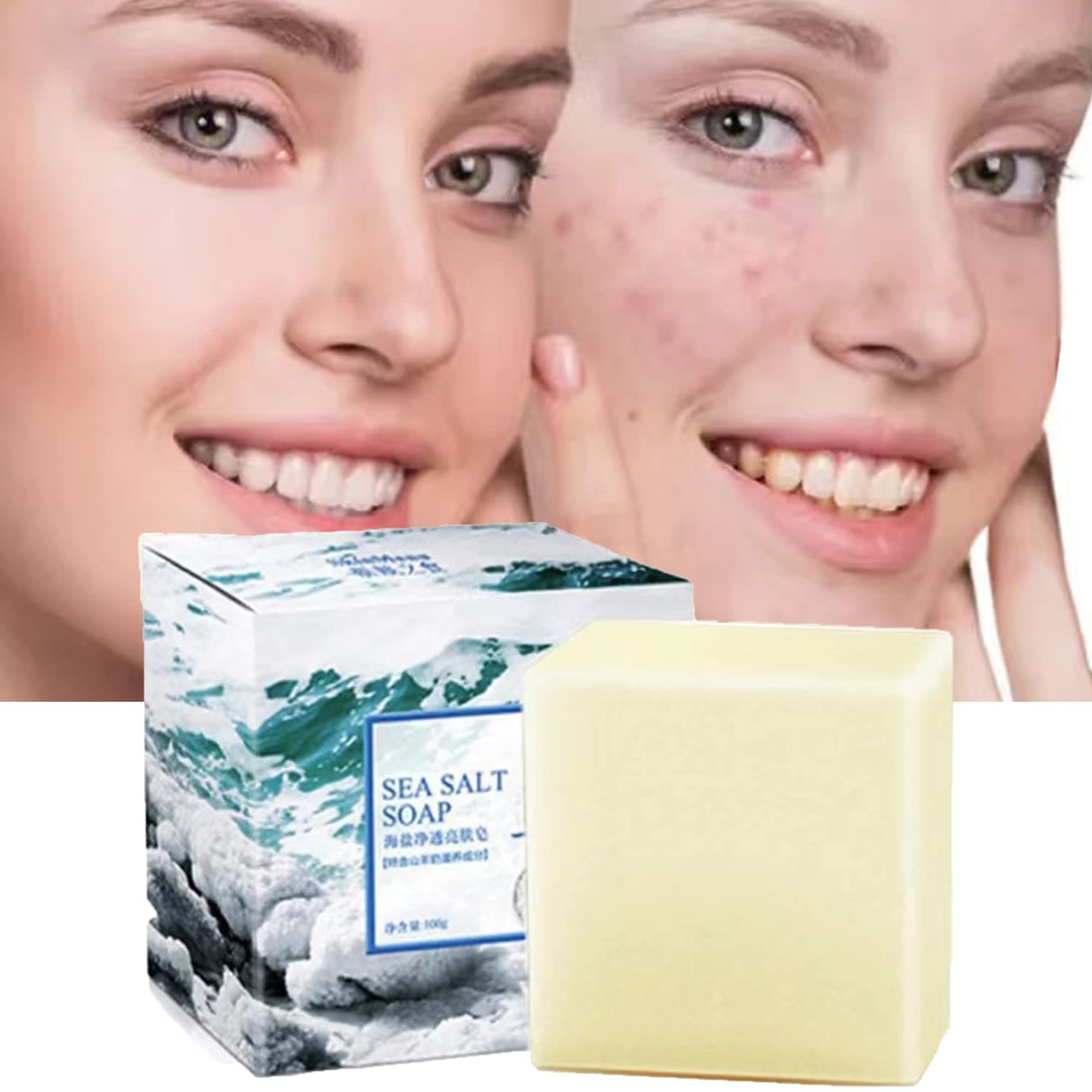Soap with Sea Salt Natural Goat's Milk for Face Dry and Natural Oily Skin, All Skin Types, Face Wash Body Wash Skincare