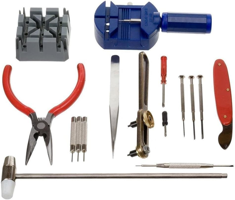OULII 16pcs Deluxe Watch Opener Tool Kit Repair Pin Remover Watch Repair Tools Kit