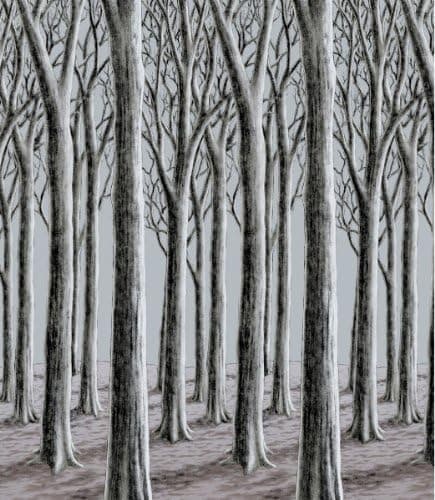 40' Haunted Forest Room Roll, , [4 Pieces] - Product Description - Haunted Forest Scene Setter Is An Eerie Background For All Sorts Of Sinister Characters To Hide In. Grey Morbid Trees Line The Wall. Measures 4' Tall X 40' Long. Keep That Decora ...