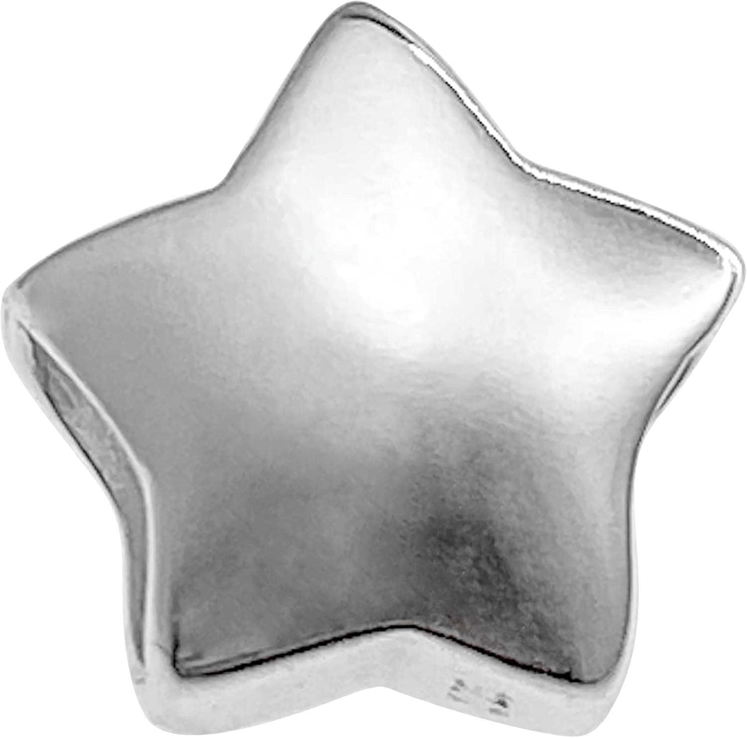 Dreambell .925 Sterling Silver Plain Lucky Twinkle Star Bead Spacer For European Charm Bracelets