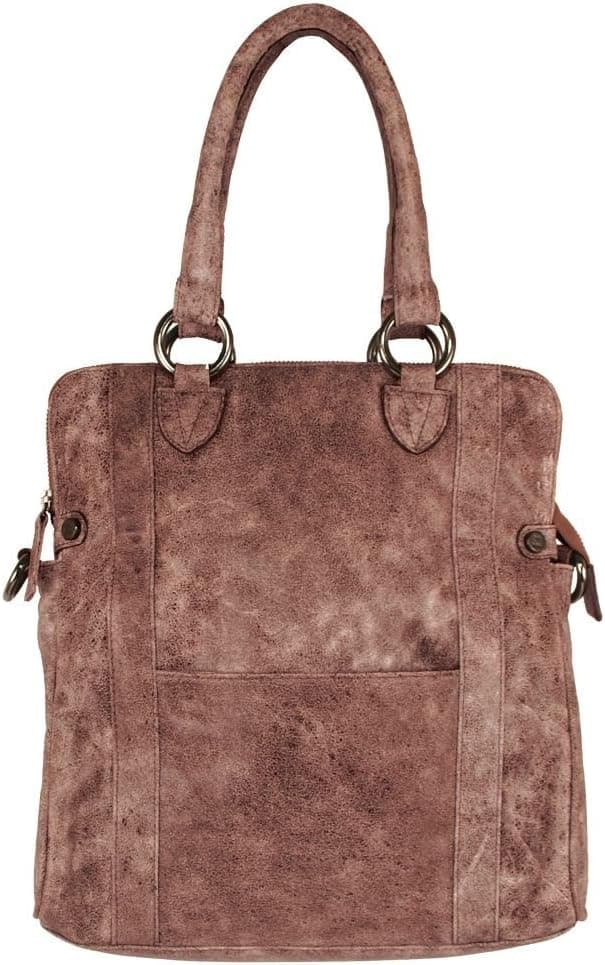 Avion Sydney North / South Shoulder Bag Color: Distressed Burgundy