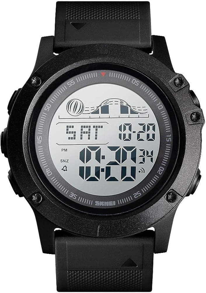 SKMEI Digital Watches for Men, Waterproof Military Watch with LED Calendar Stopwatch Countdown Alarm Running Sports Watch