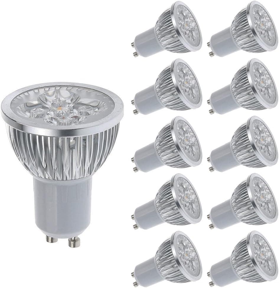 AFSEMOS GU10 5W LED Bulbs Bright ,Spotlight Lamp,30W Halogen Bulb Equivalent,Track Lighting,Recessed Lighting,Not Dimmable,400Lm,Daylight,Pack of 10 units