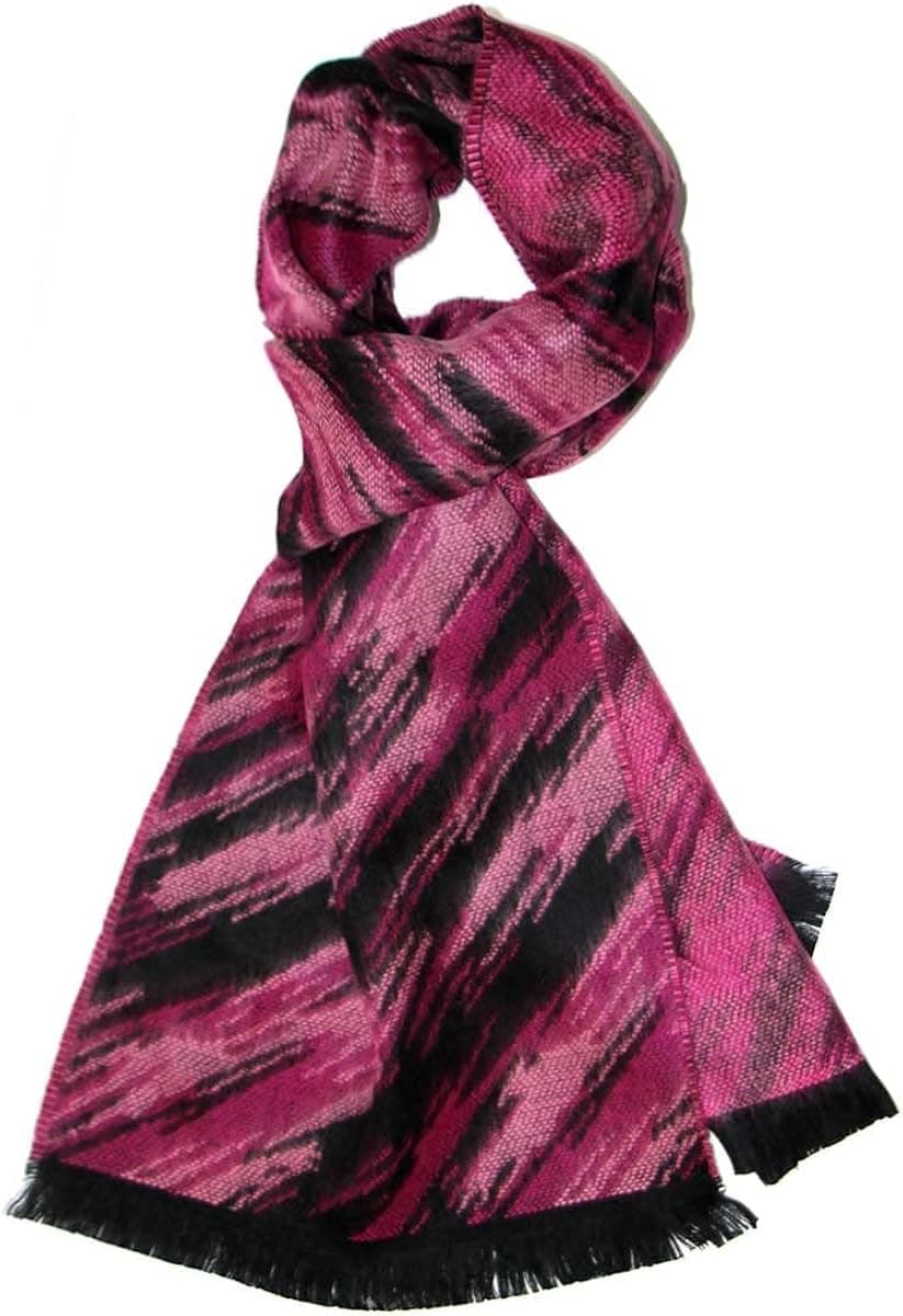 SERENITA Cashmere feel winter scarf, women men, super soft fringed warm classic plaid tartan check wool feel shawl wrap