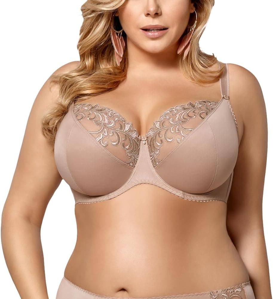 Gorsenia K378 Women's Victoria White Non-Padded Underwired Full Cup Bra