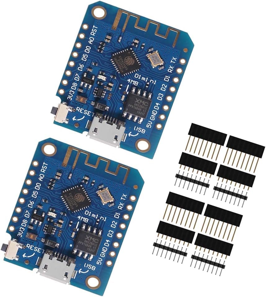 MELIFE 2pcs Wemos D1 Mini V3.0 Development Board ESP8266 V3.0.0 4MB Flash Wireless WiFi Internet Development Board Based ESP8266 CH340 CH340G for Nodemcu V2 MicroPython