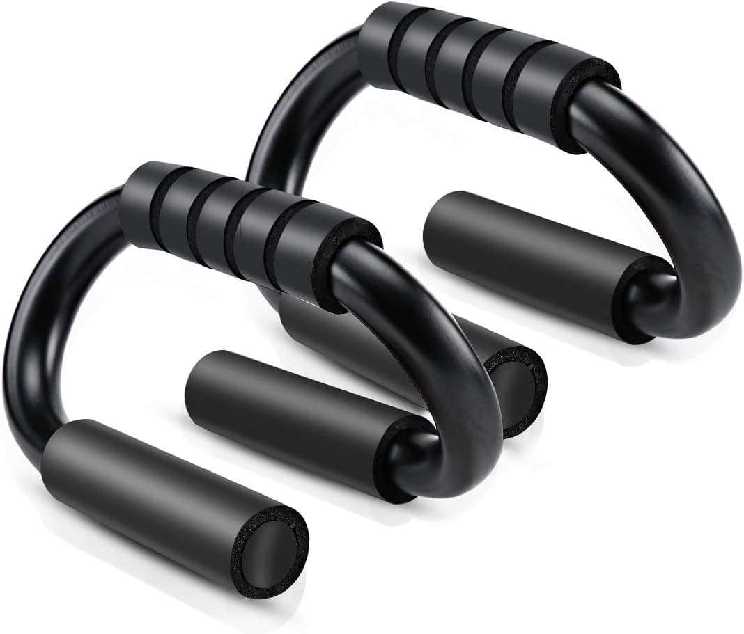Cayanmydery Push Up Bars - Strong Chrome Steel Pushup Stands with Comfortable Foam Grip and Non-Slip Bars, Sturdy and Less Wrist Strain