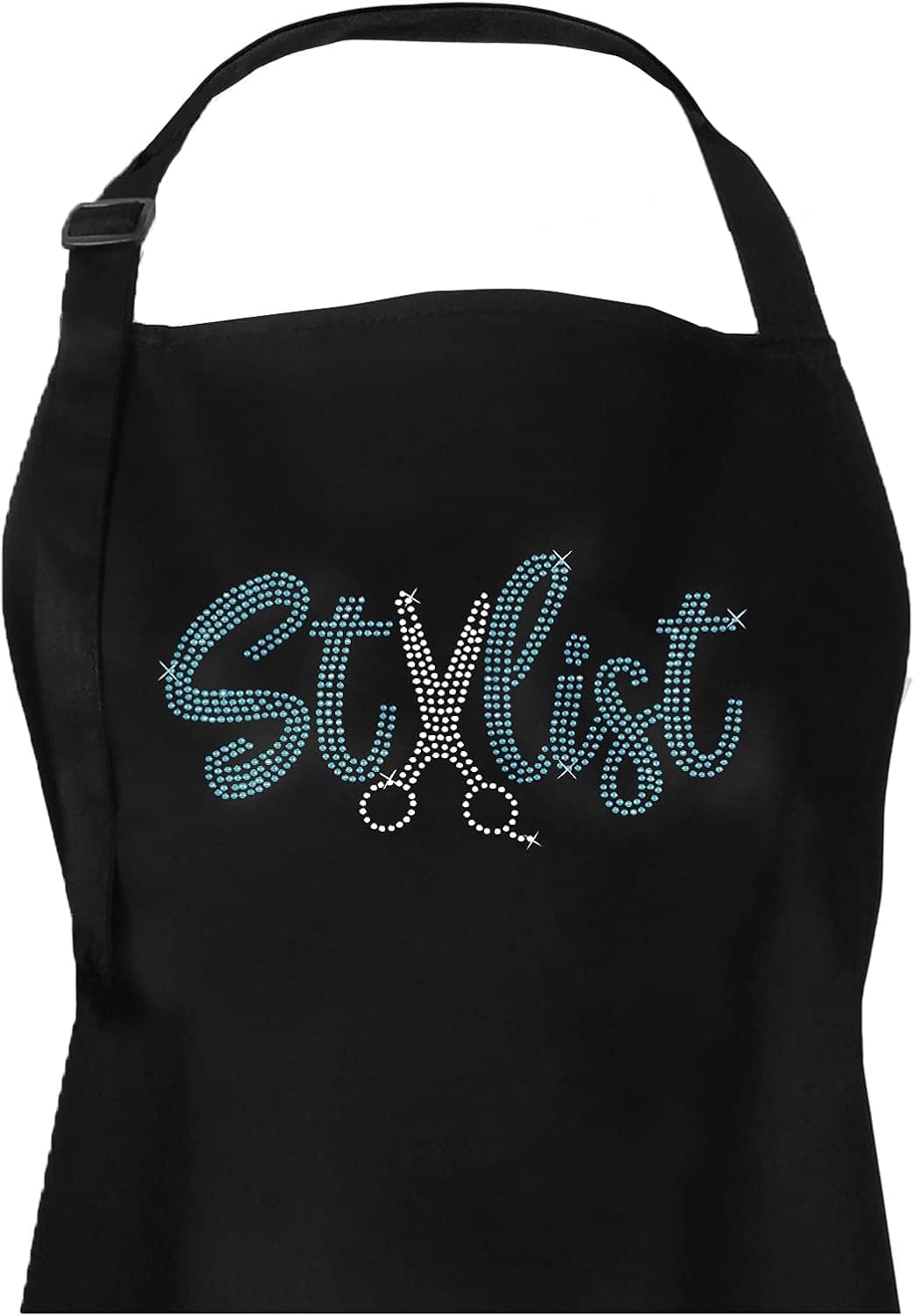 Plum Hill Rhinestone Hair Stylist Apron for Women - Salon Apron for Hairstylist, Hairdresser, Hair Cutting Smock, Hair Apron