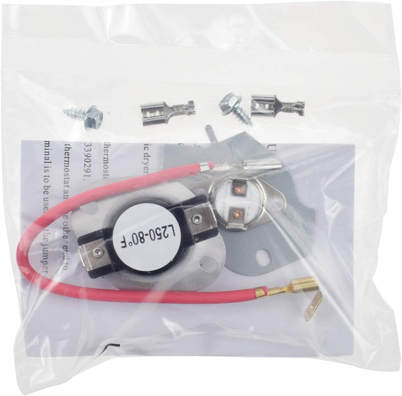 279816 Dryer Thermostat Replacement Cutoff Kit Compatible with Whirlpool Kenmore Maytag Roper KitchenAid Dryer 2651 279816VP 3399848 3977393 AP3094244 PS334299 Replacement