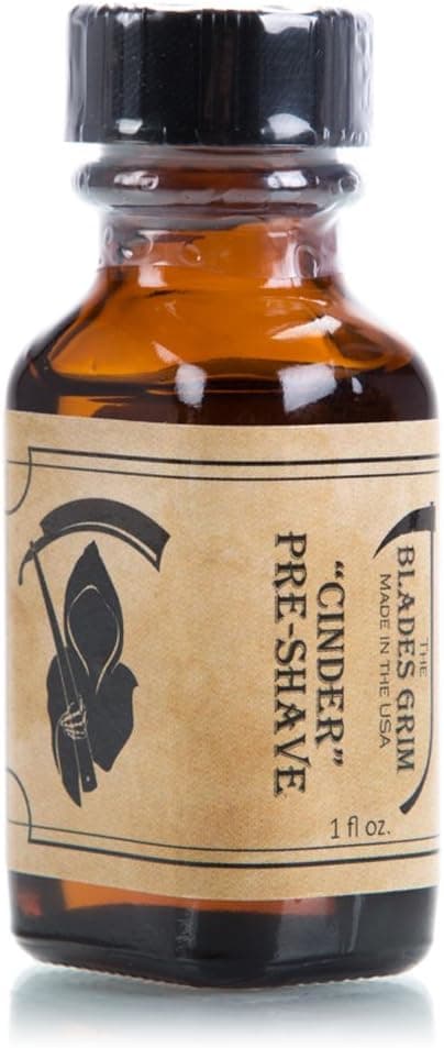 The Blades Grim – Pre-Shave Oil, Handmade in The USA (Cinder, 1oz)