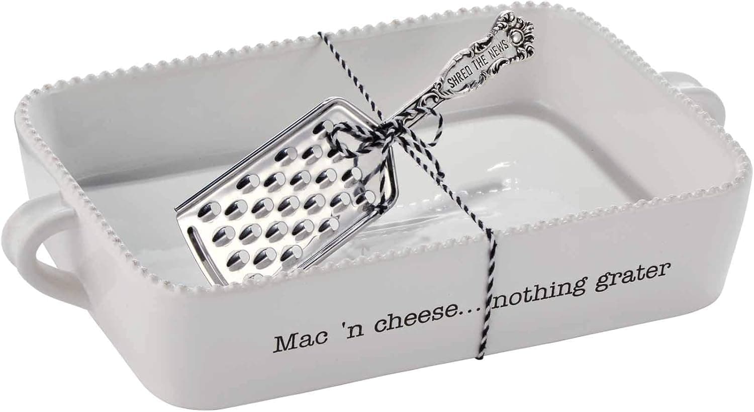 Mud Pie Macaroni and Cheese Baker and Cheese Grater Serving Set
