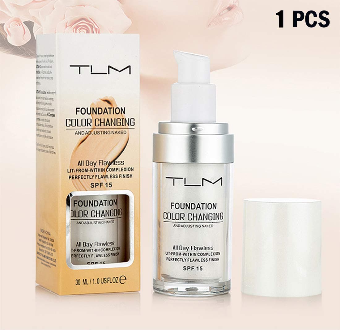 Concealer Cover Cream,Flawless Colour Changing Foundation Makeup Base Nude Face Liquid Cover Concealer Moisturizing Cover(1PCS)