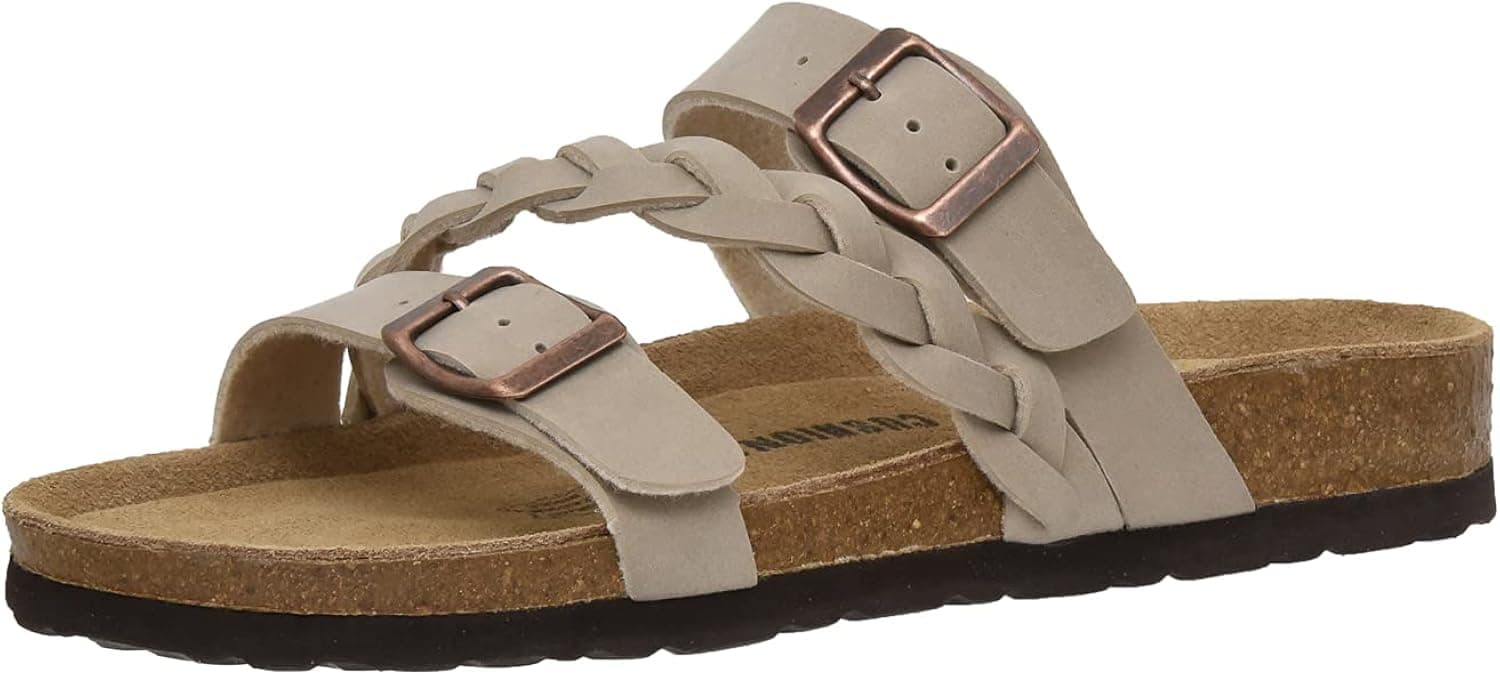 CUSHIONAIRE Women's Lizzy Cork footbed Sandal with +Comfort and Wide Widths Available