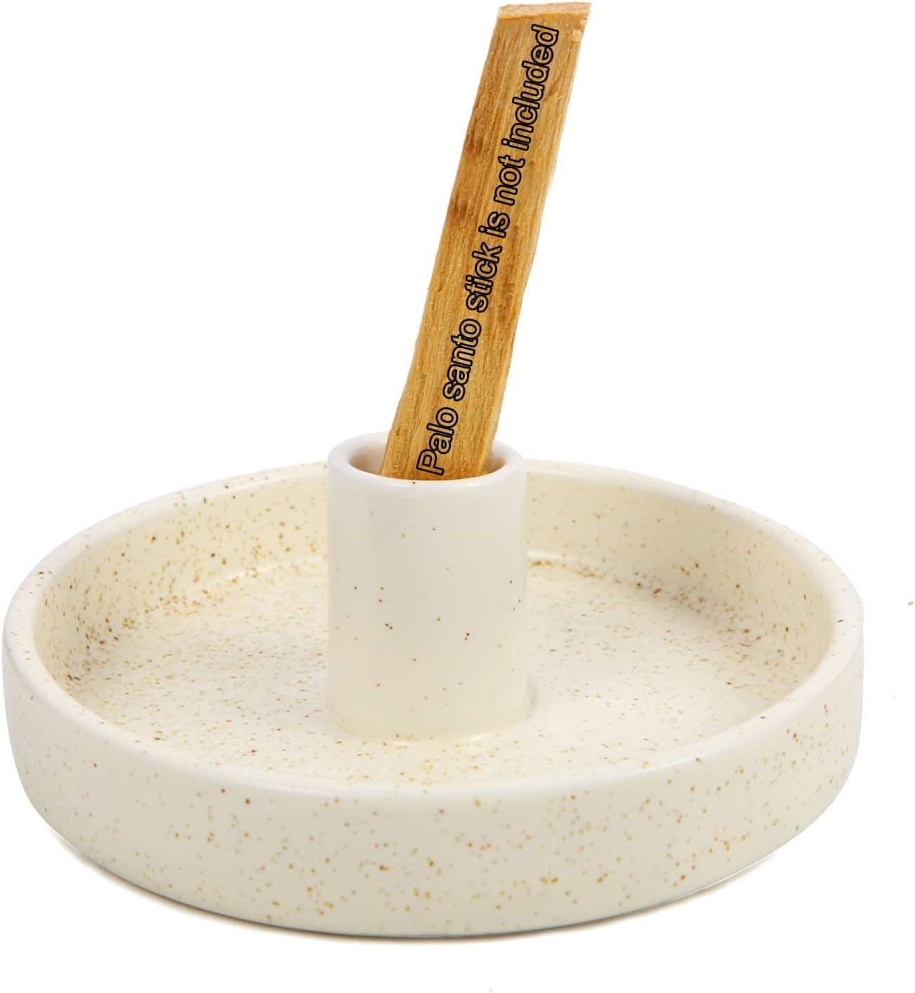 Palo Santo Holder, Ceramic Incense Burner for Palo Santo Wood or Scented Incense Stick, Beige
