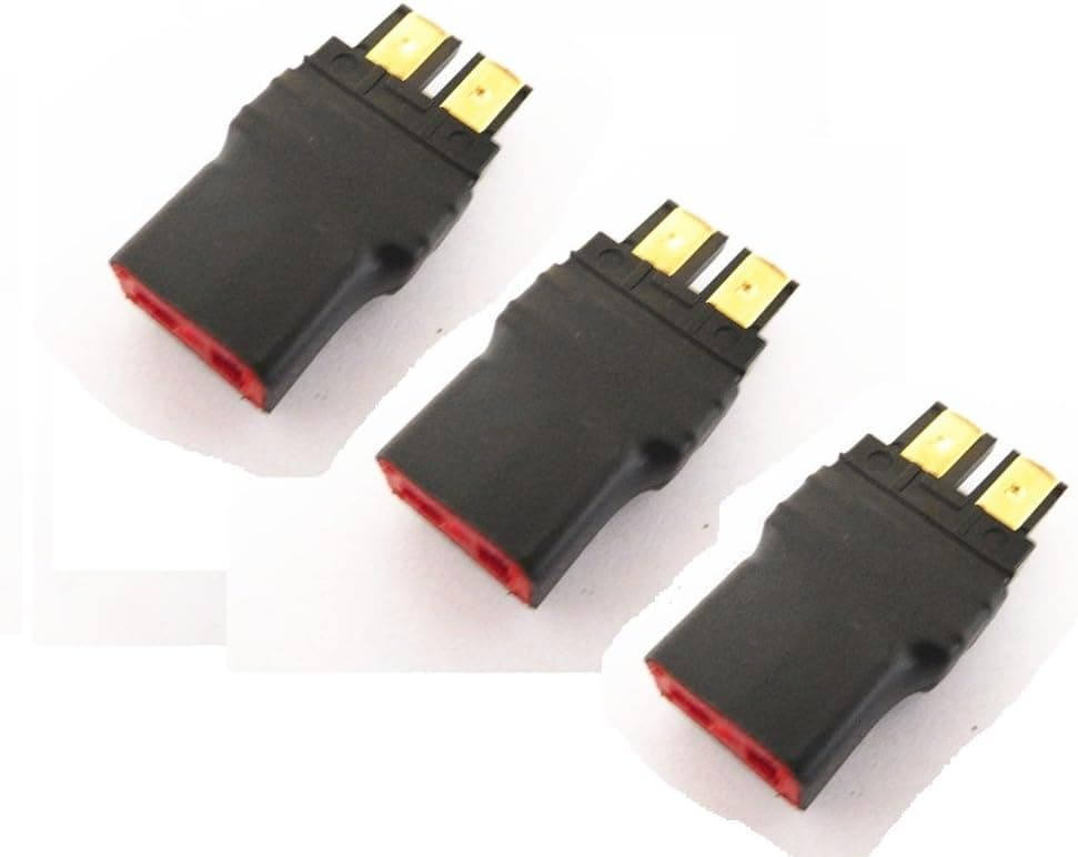 WST No Wires Connector T-Plug Deans Female to Compatible with TRX Male Conversion Adapter for RC LiPo NiMH Battery x 3 PCS