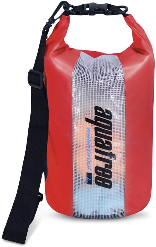 3L 6L 12L 18L See Through Window Waterproof Dry Bag,with Adjustable Removable Shoulder Strap Keeps Your Gear Dry in Swimming Kayaking Beach Rafting Boating Hiking Camping Fishing and All Water Sport