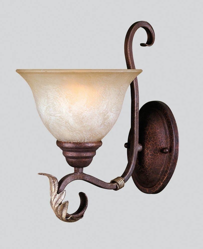 World Imports WI-2622-24 Olympus 1 Light Sconce Wall Fixture, Bronze