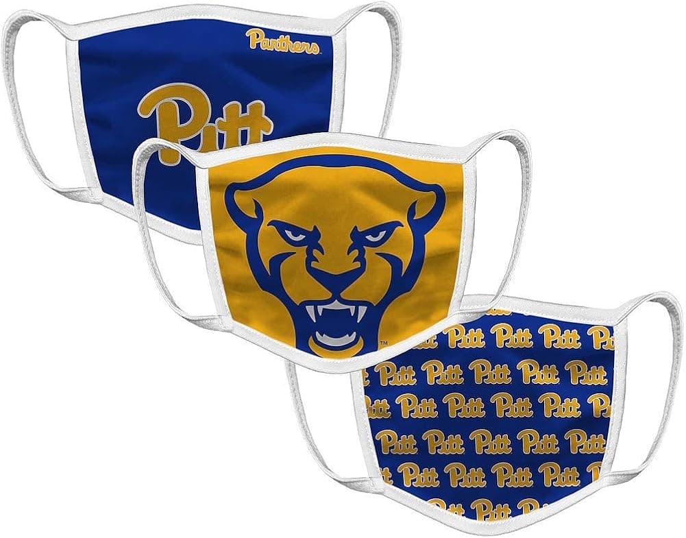 Pittsburgh Panthers Retro Face Covering 3-Pack - Blue
