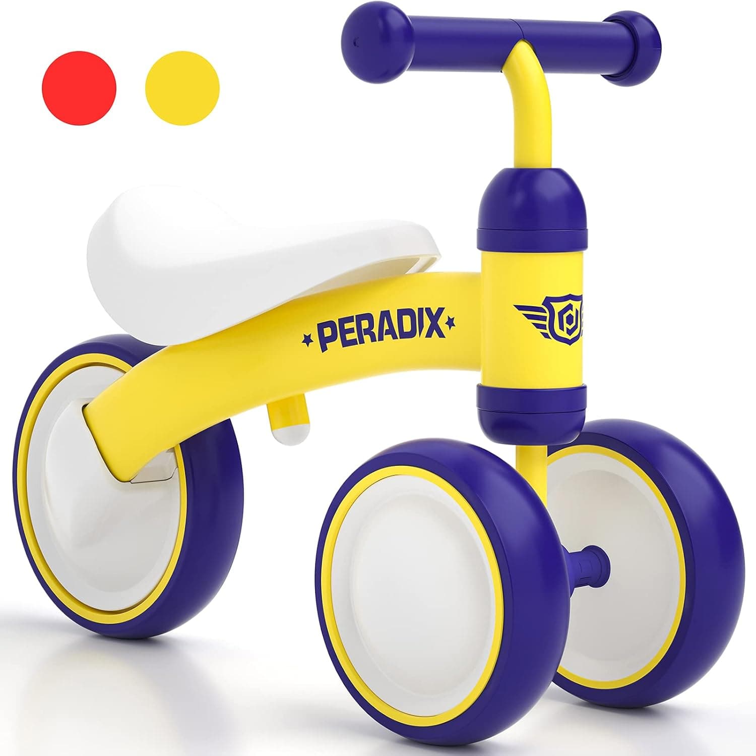 Peradix Baby Balance Bike, Riding Toys for 1 Year Old Boy Girl, No Pedal Toddler Bike for 10-24 Months Baby Walker, Best Christmas New Year Birthday Baby Toys Gifts (Yellow)