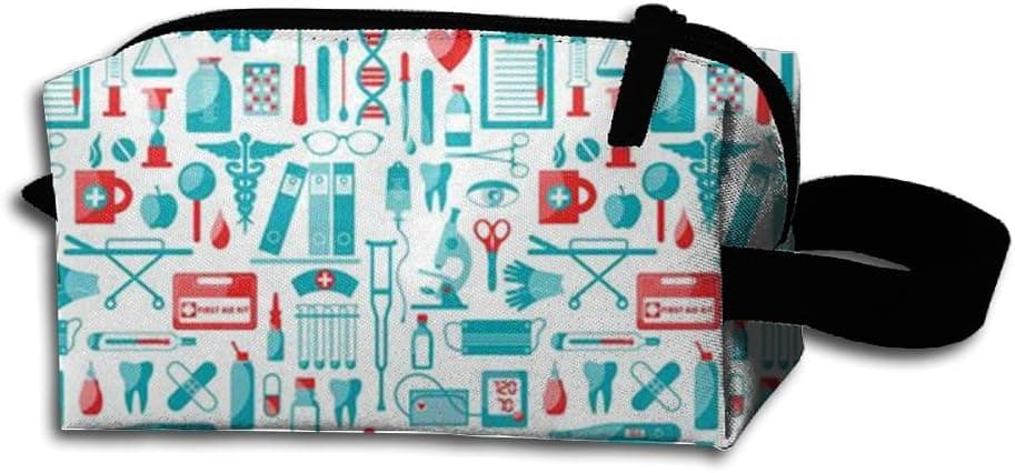 BINGOZZ Funky Nurse Nurses Travel Cosmetic Bag Tote Pencil Case Pouch Make Up Bags for Women