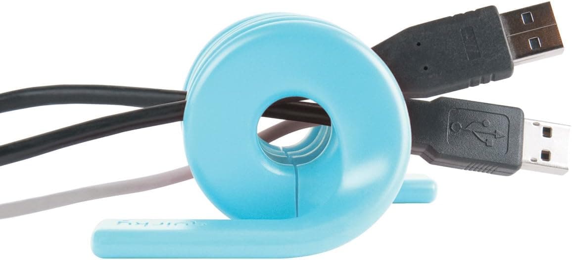 Quirky Cordies Desktop Cable Management System (Blue)