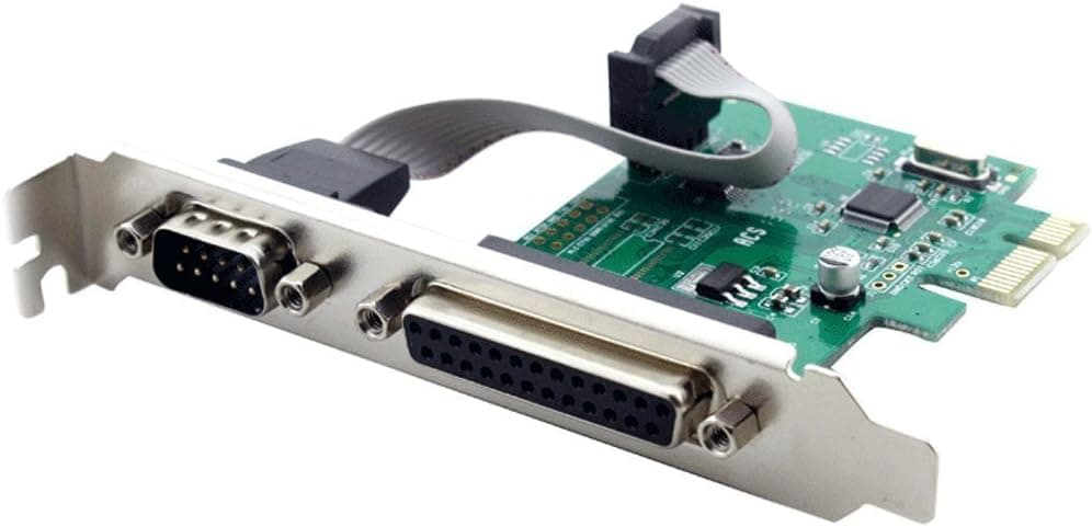 HD RS232 RS-232 Serial Port COM & DB25 Printer Parallel Port LPT to PCI-E PCI Express Card Adapter Converter WCH382 Chip
