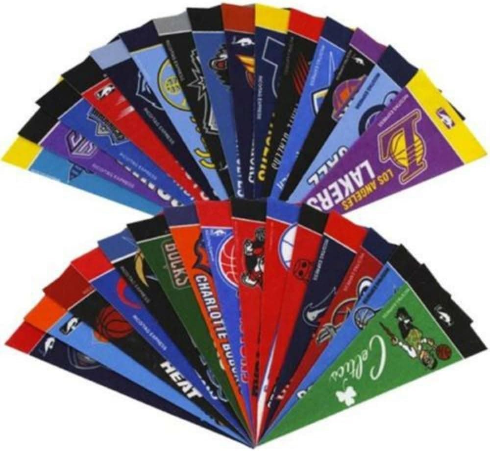NBA Basketball 4x9 Mini Pennant Banner Flag 30 Team Complete Set Fan Cave Decor