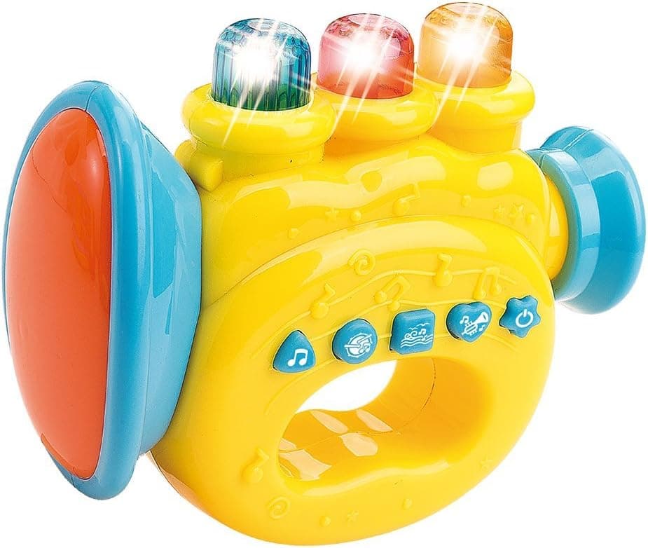 Portable First Trumpet. Battery-Operated Music with Features for Learning and Entertainment for Your Baby and Toddler. Great Stocking Stuffer