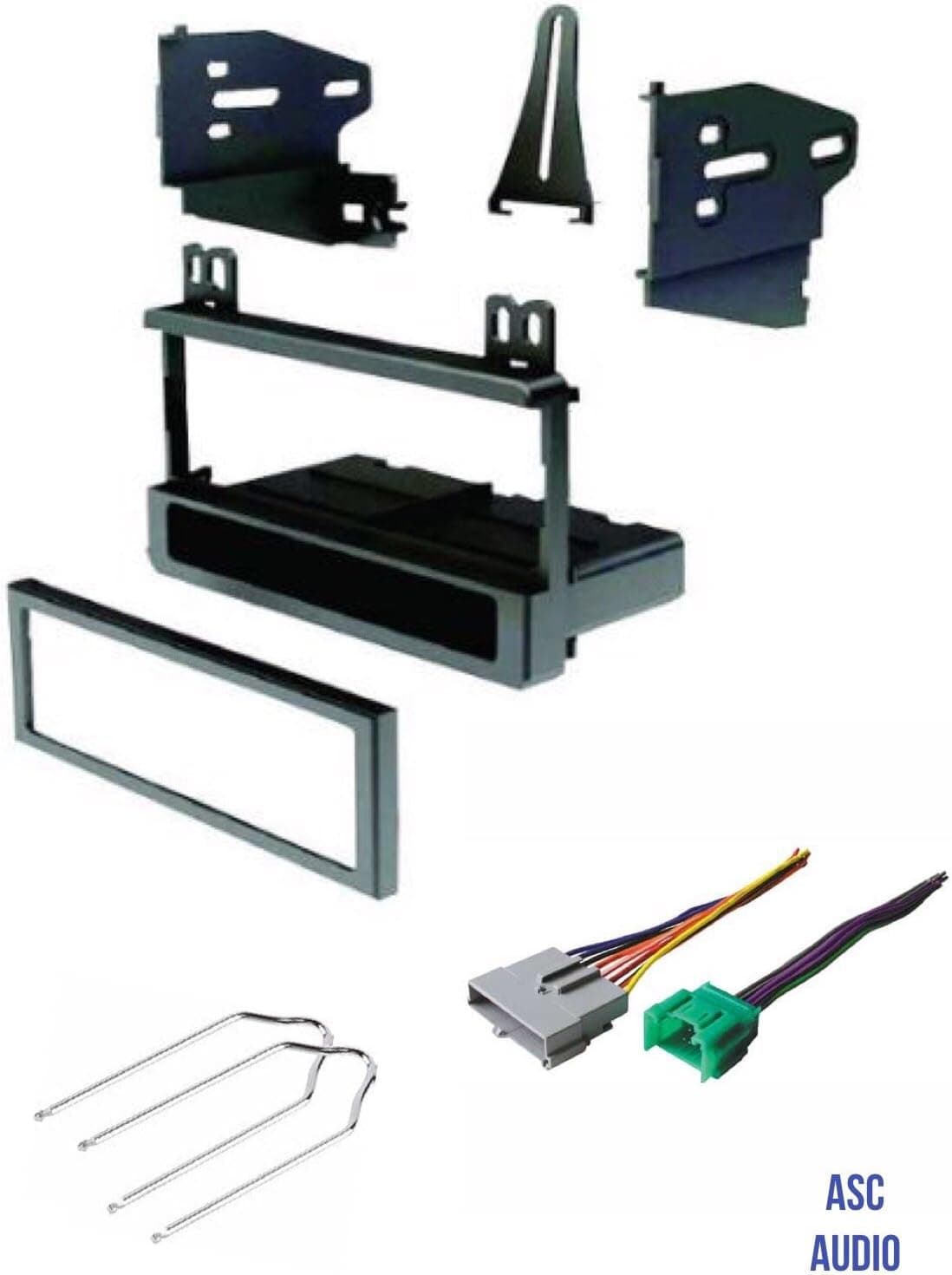 ASC Single Din Car Stereo Install Dash Kit, Wire Harness, and Radio Tool for 1995 1996 1997 Ford Crown Victoria, Explorer, Lincoln Continental, Town Car, Mercury Grand Marquis, 1997 Mountaineer