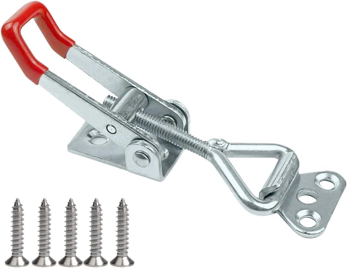 WOFTD Hold Down Toggle Clamps Latch Antislip Hand Tool 331Lbs Holding Capacity Antislip Horizontal Quick Release Heavy Duty Toggle Clamp Tool 4001 1-Pack