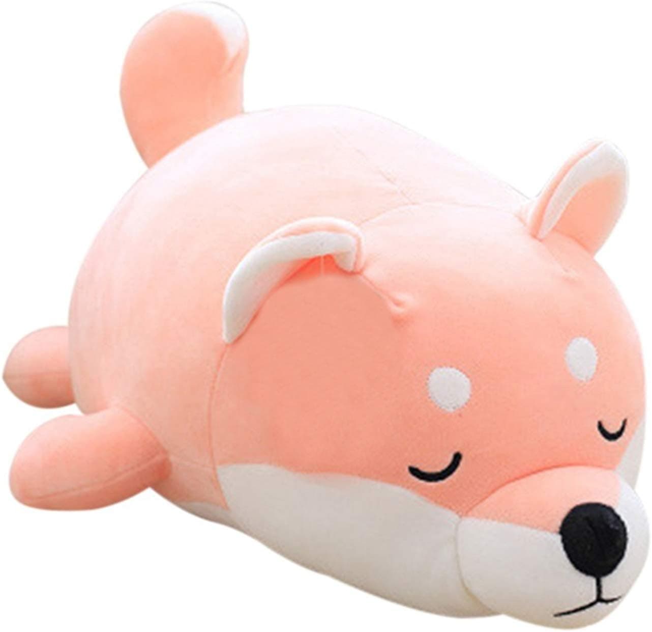 Molizhi 19.7" Shiba Inu Plush Cute Anime Plush Stuffed Animal Corgi Plush Toys, Hugging Pillow Dog Pillow Gifts for Bedding, Kids Birthday, Thanksgiving, Christmas (Pink)
