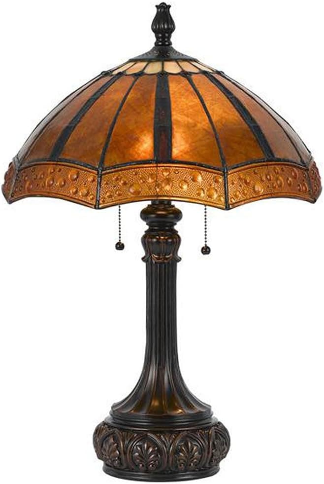 Cal Lighting BO-2317TB 60-watt X 2 Tiffany Table Lamp