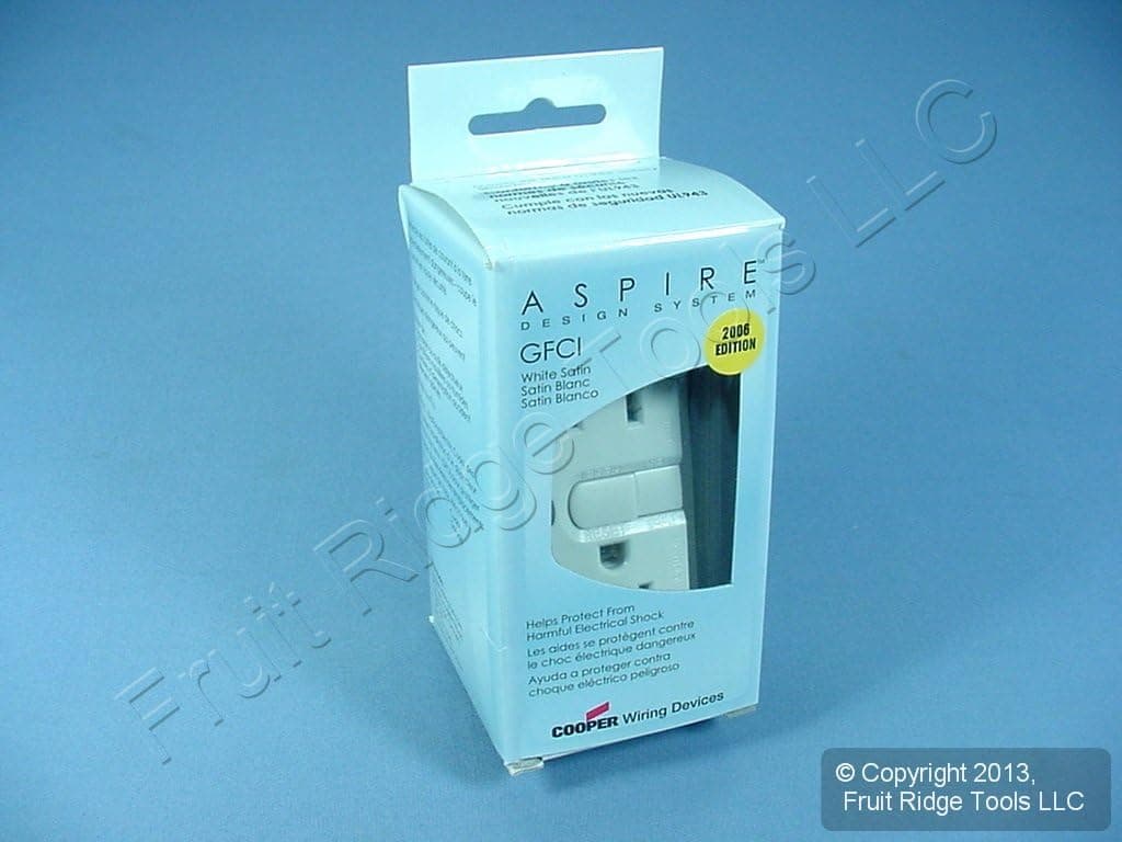 Aspire White Satin GFCI Duplex Outlet Receptacle 15A 125V
