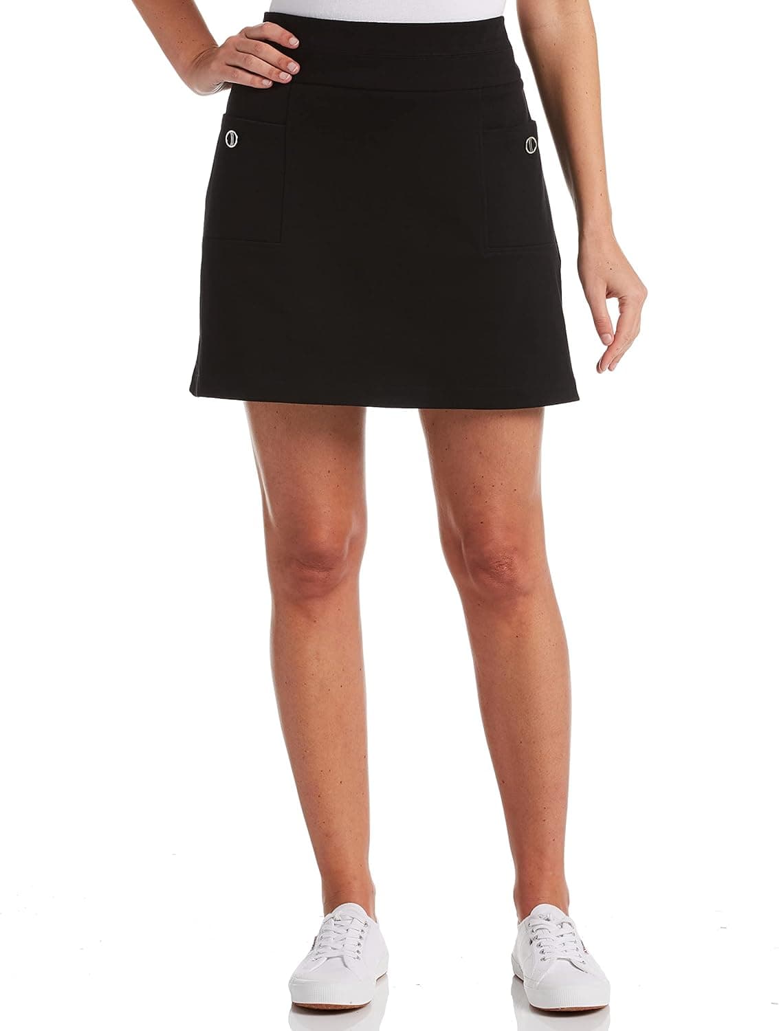 Rafaella Women's Petite Solid Pull-on Skort