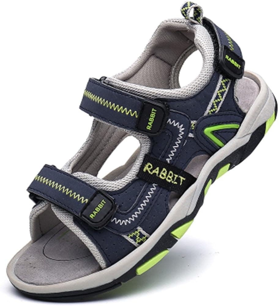 DADAWEN Boys Girls Adventurous Adjustable Straps Summer Sports Sandals Hiking Beach Outdoor Open toe Sports Sandals for Kids