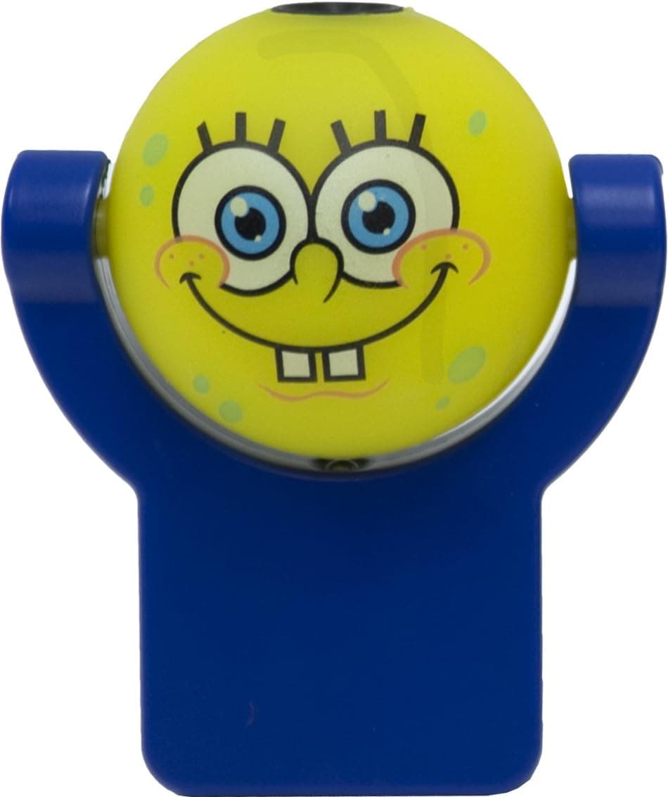 Projectables Nickelodeon SpongeBob SquarePants LED Plug-in Night Light, 11427, Image Projects Onto Wall or Ceiling