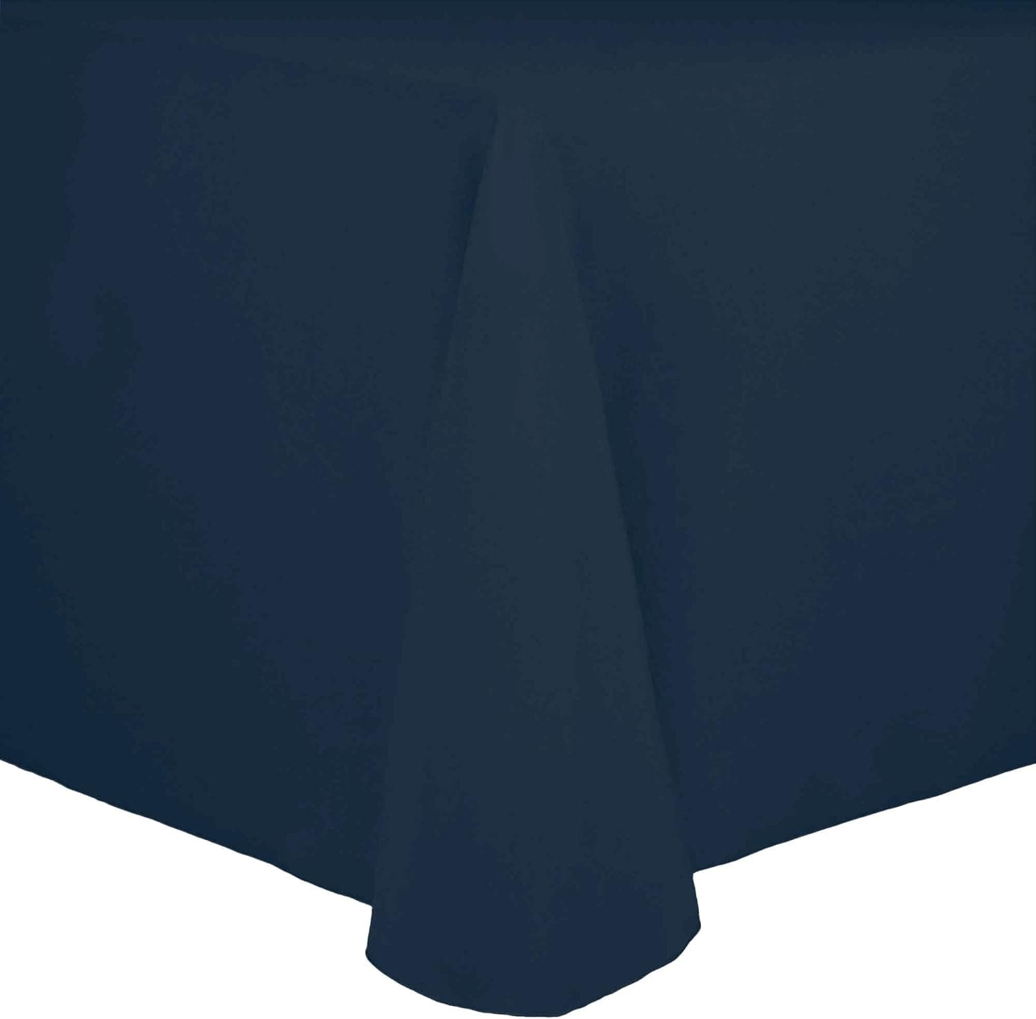 Ultimate Textile Cotton-Feel 60 x 84-Inch Oval Fine Dining Tablecloth Navy Blue